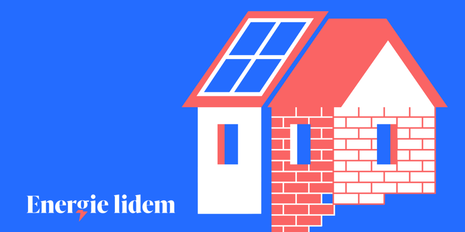 Ilustrační obrázek opravy budov a solární panely